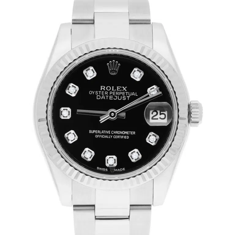 Rolex Datejust 31mm 178274-0058 Black Diamond Dial Oyster Watch – image 2
