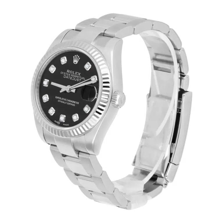 Rolex Datejust 31mm 178274-0058 Black Diamond Dial Oyster Watch – image 4