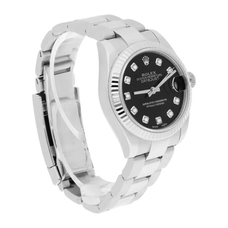 Rolex Datejust 31mm 178274-0058 Black Diamond Dial Oyster Watch – image 6