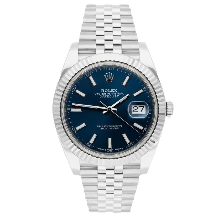 Rolex Datejust 41mm Blue Index Dial Stainless Steel Jubilee Watch 126334-0002 – 2017