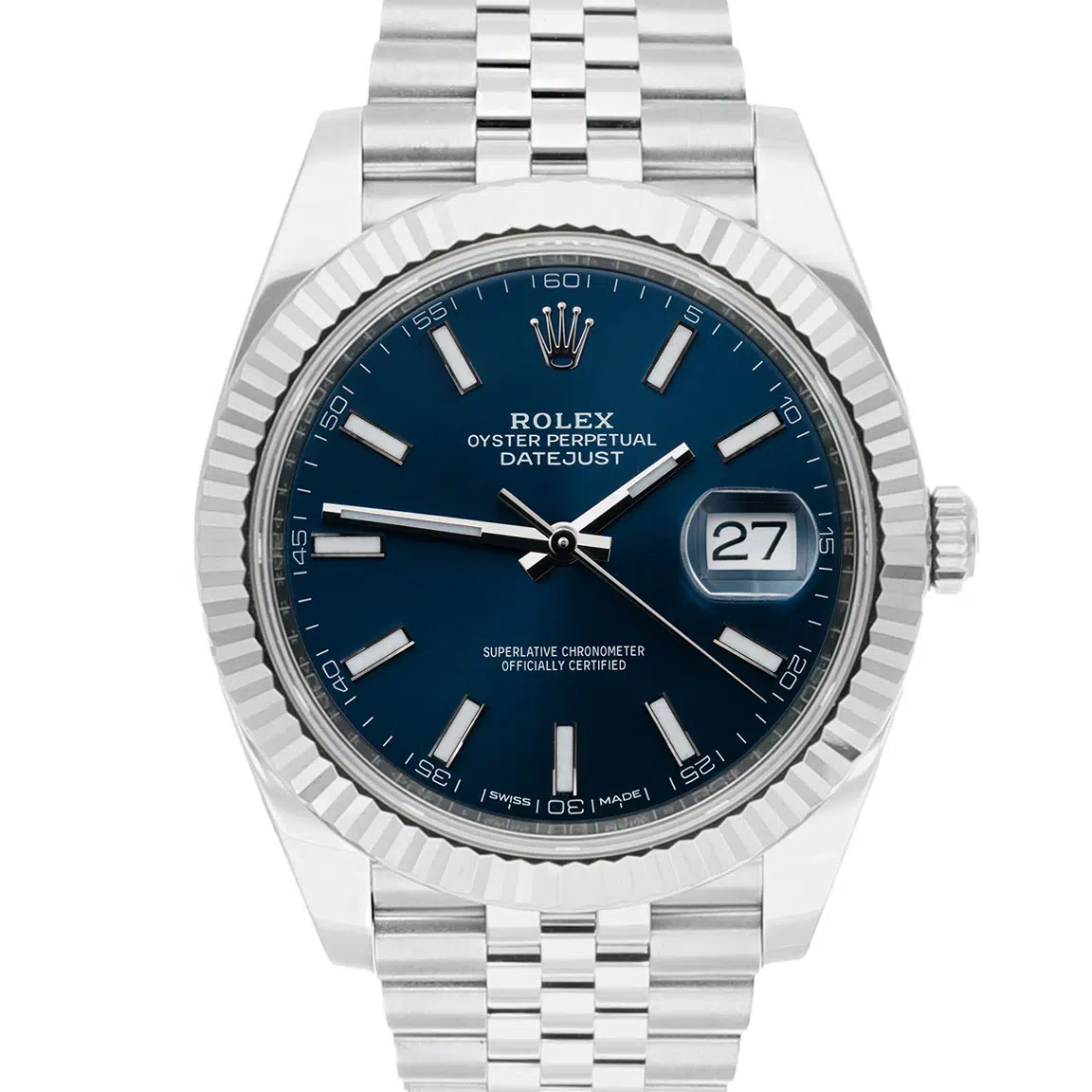 Rolex Datejust 41mm Blue Index Dial Stainless Steel Jubilee Watch 126334-0002 - 2017 – image 2