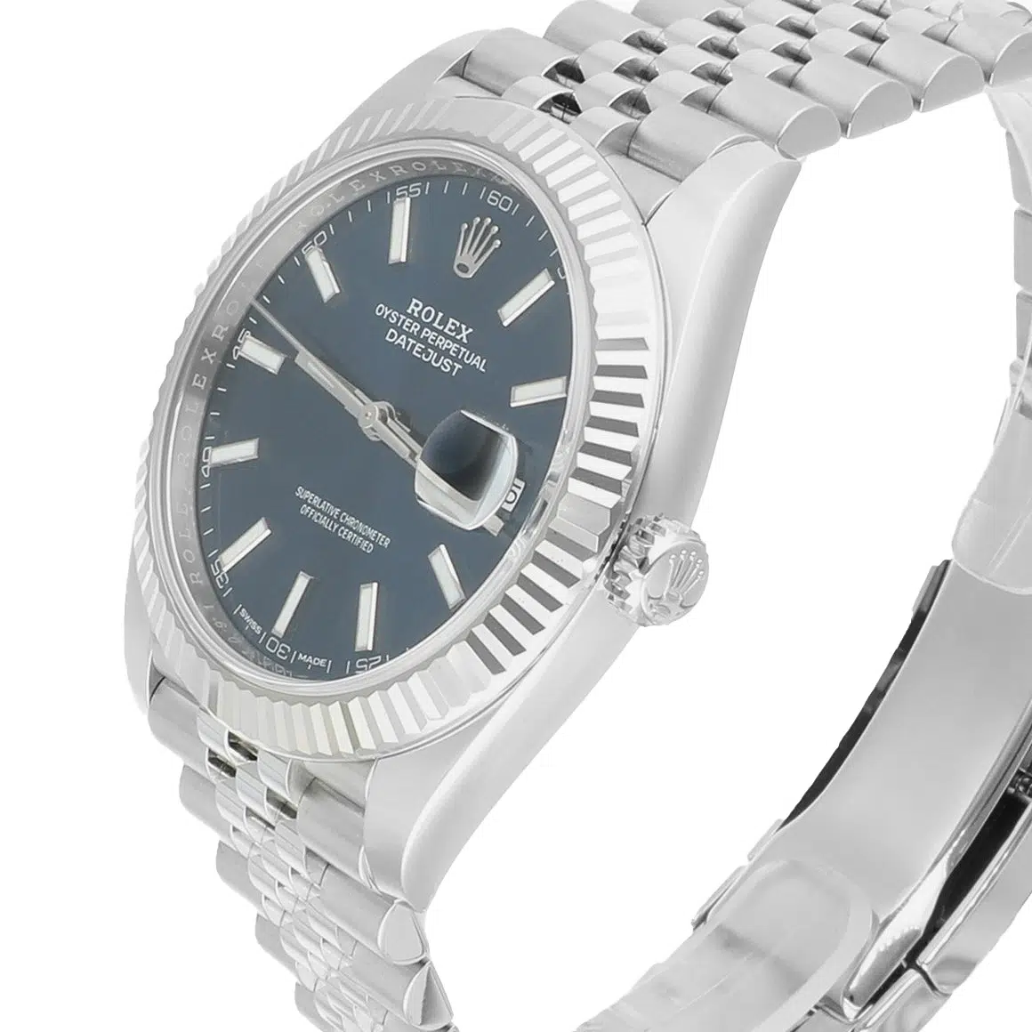 Rolex Datejust 41mm Blue Index Dial Stainless Steel Jubilee Watch 126334-0002 - 2017 – image 6
