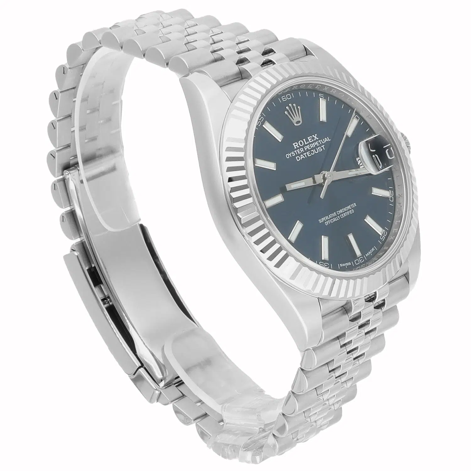 Rolex Datejust 41mm Blue Index Dial Stainless Steel Jubilee Watch 126334-0002 - 2017 – image 3