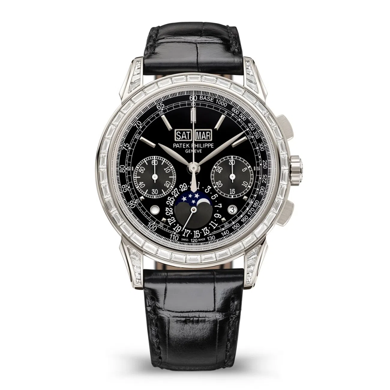 Patek Philippe Grand Complications 5271P/010 Black Dial Platinum Diamond Bezel Watch