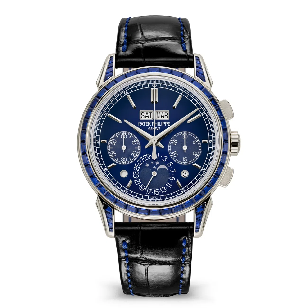 Patek Philippe Grand Complications 5271/11P-010 Blue Dial Platinum Diamond Bezel Watch