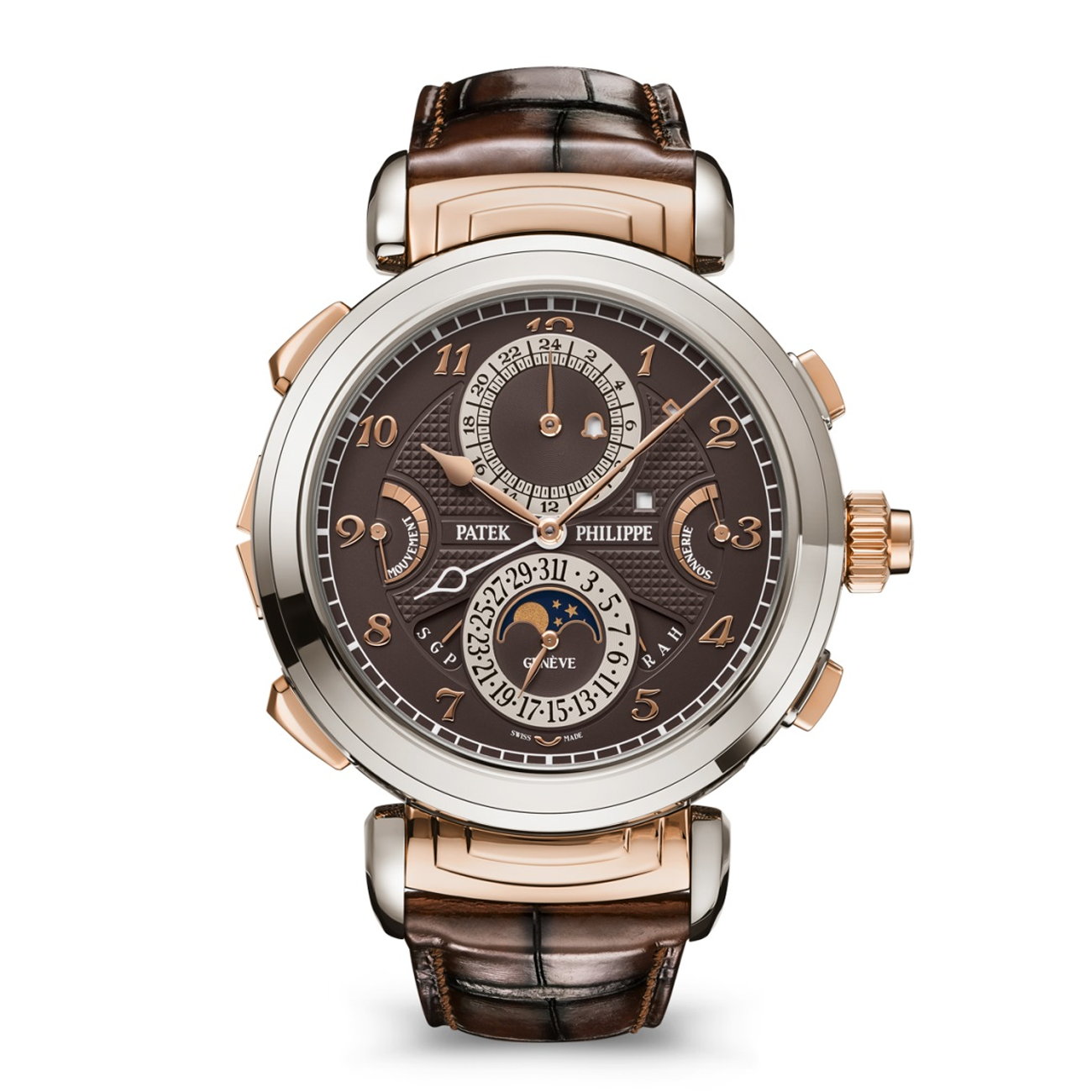 Patek Philippe Grand Complications 6300GR-001 Brown Dial White and Rose gold Watch