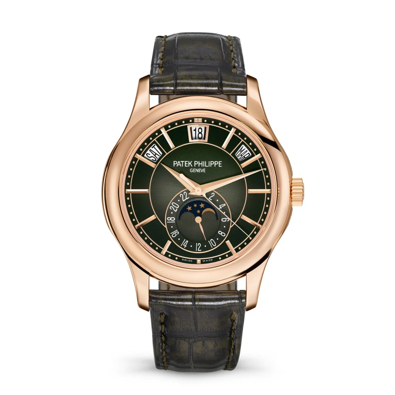 Patek Philippe Complications 5205R-011 Olive Green Dial Rose Gold- Self-winding Watch