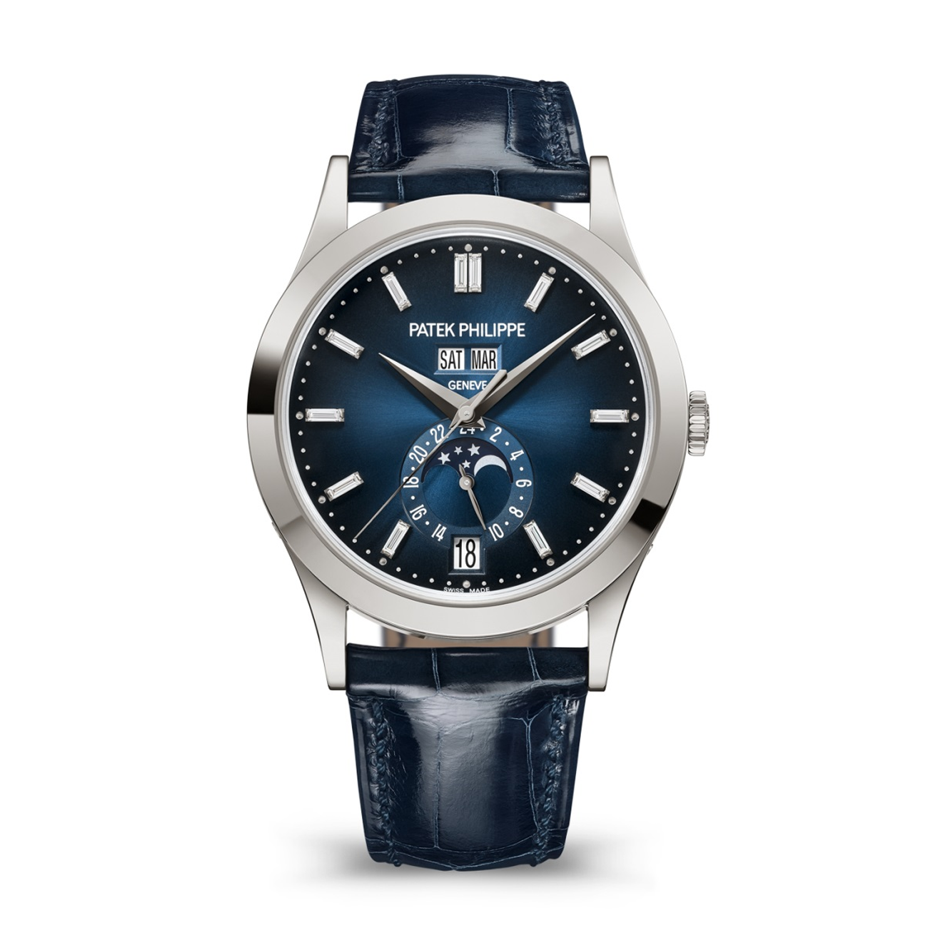 Patek Philippe Complications 5396G-017 Blue Dial White Gold- Self-winding Watch