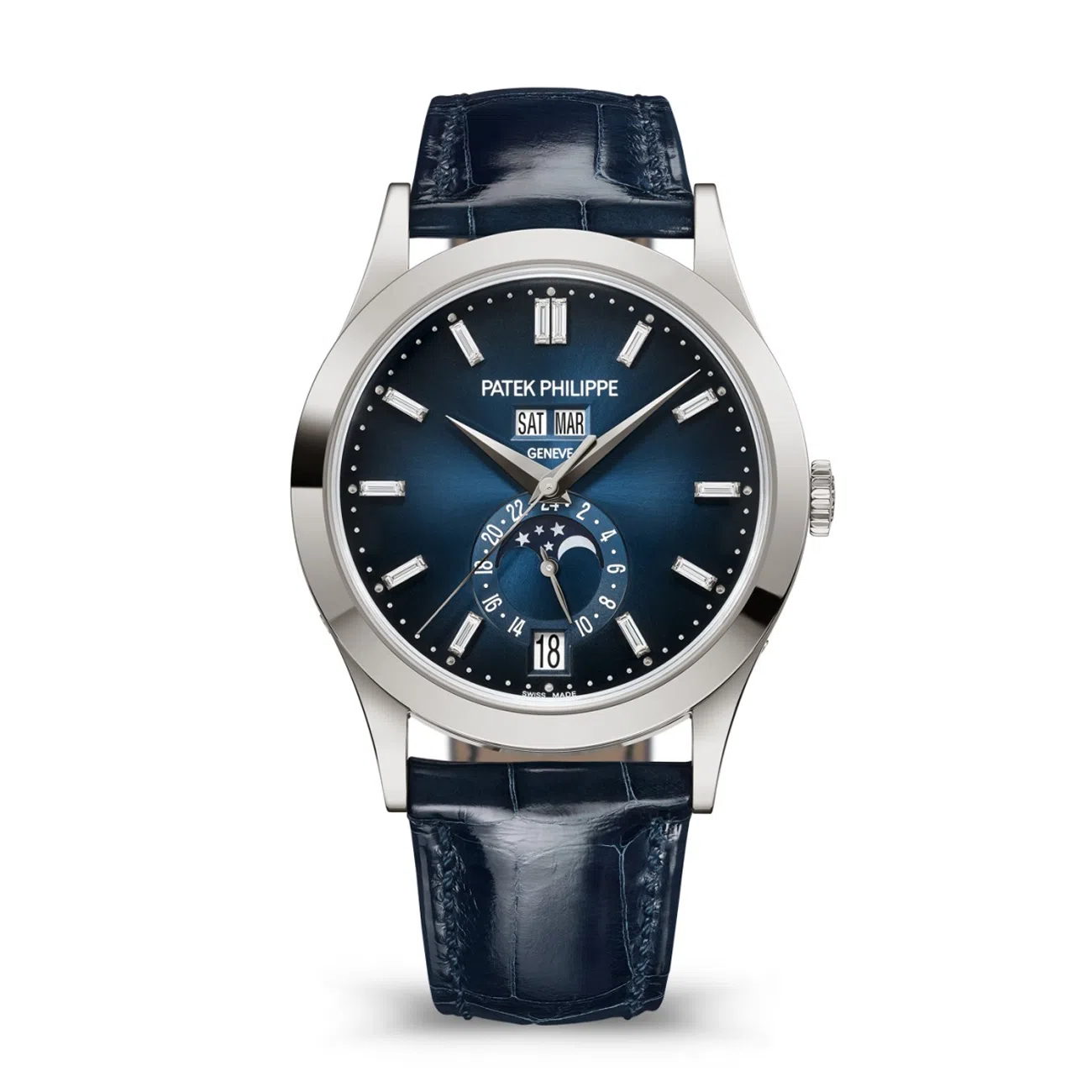 Patek Philippe Complications 5396G-017 Blue Dial White Gold- Self-Winding