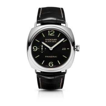 Panerai Radiomir PAM00388 Black Seal Date Stainless Steel With Black Leather Watch
