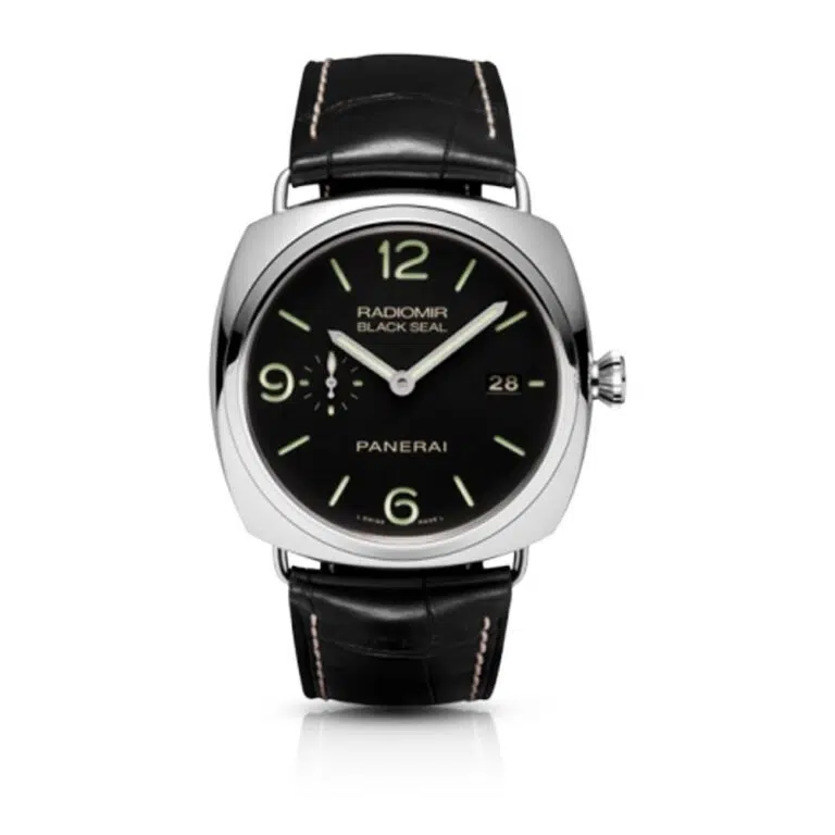 Panerai Radiomir PAM00388 Black Seal Date Stainless Steel With Black Leather Watch