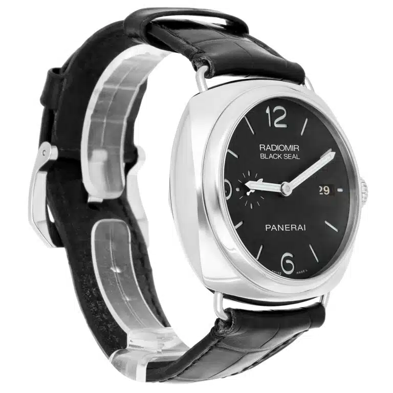 Panerai Radiomir PAM00388 Black Seal Date Stainless Steel With Black Leather Watch – image 4