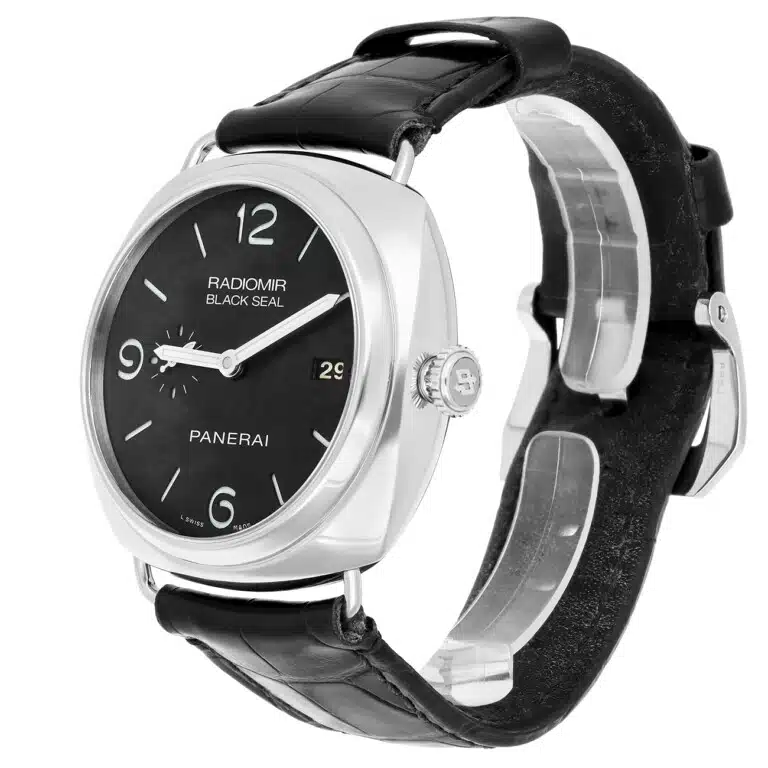 Panerai Radiomir PAM00388 Black Seal Date Stainless Steel With Black Leather Watch – image 6