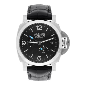Panerai Radiomir PAM01360 Black Seal Date Stainless Steel With Black Leather Watch 2023