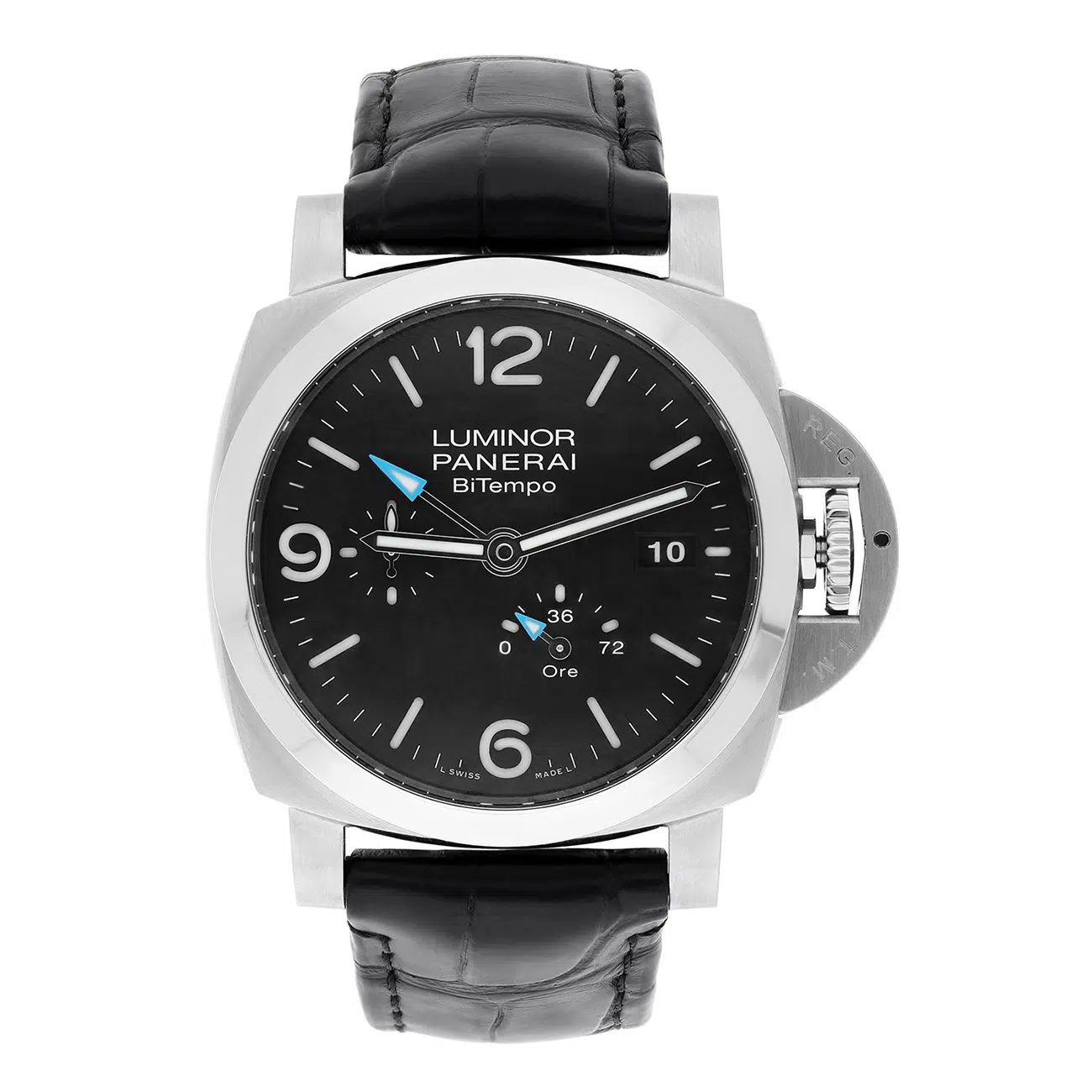 Panerai Radiomir PAM01360 Black Seal Date Stainless Steel With Black Leather Watch 2023