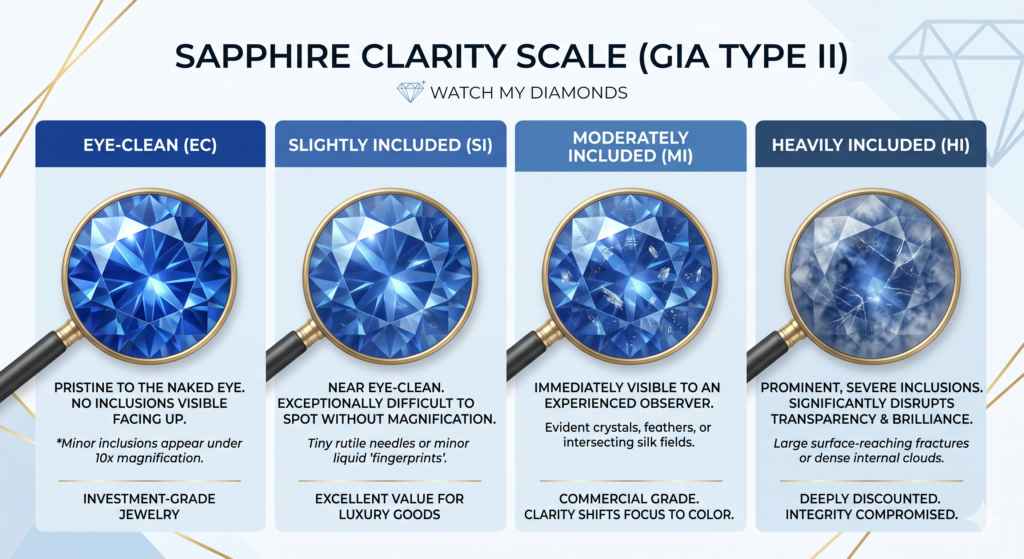 Sapphire clarity scale
