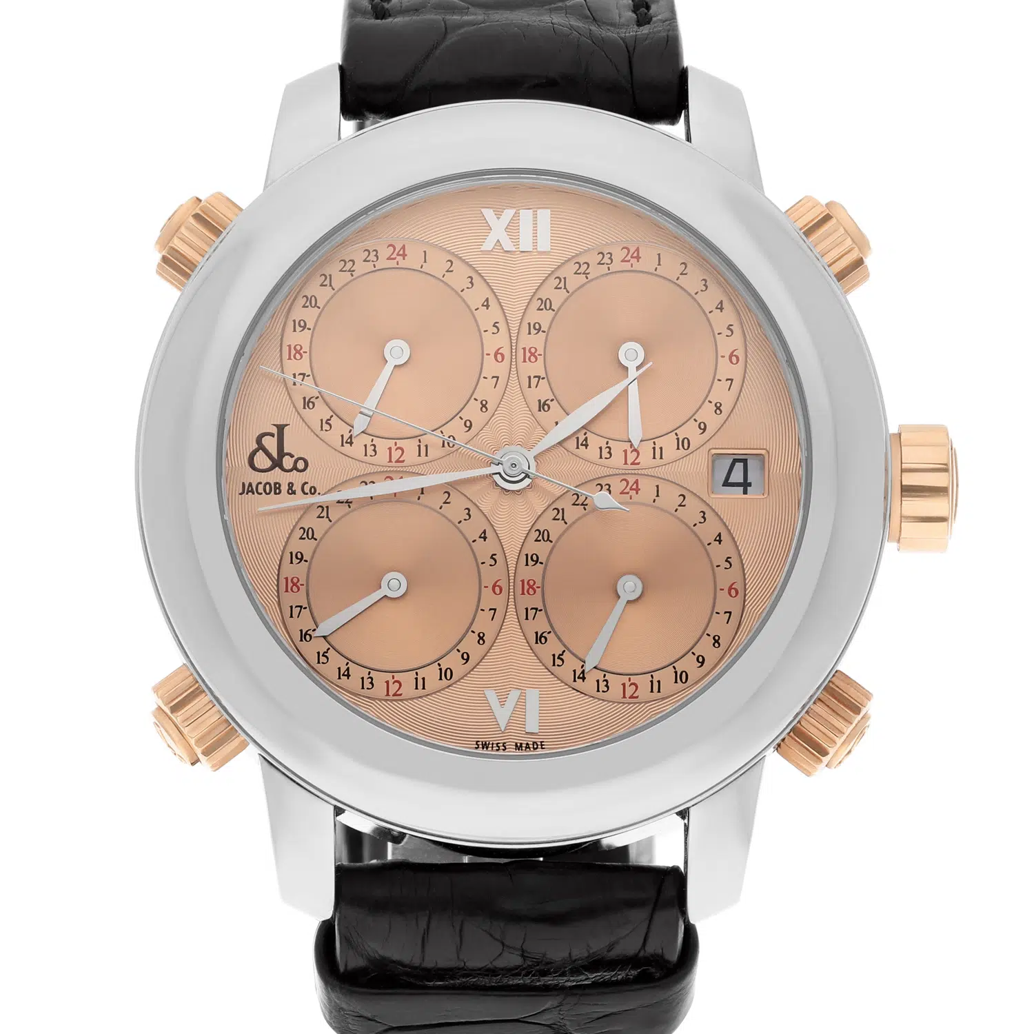 Jacob & Co H-24 SSC Company Five Time Zone Automatic Stainless Steel Watch – image 2