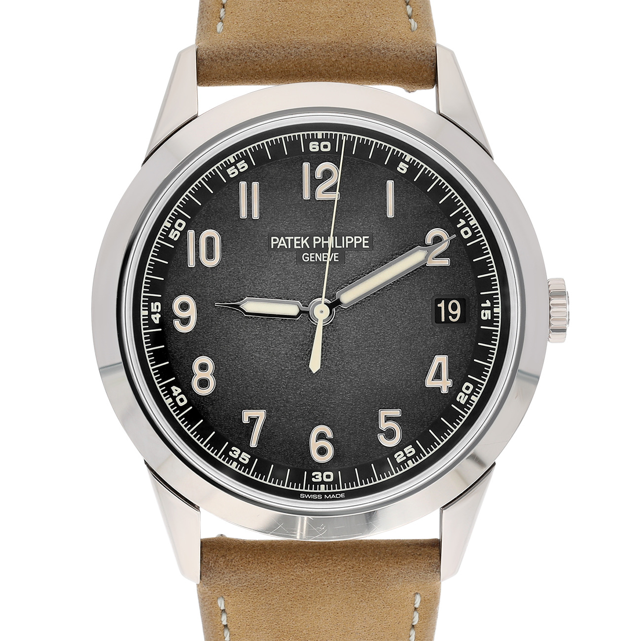 Patek Philippe Calatrava 5226G-001 Textured charcoal gray Dial White gold Watch