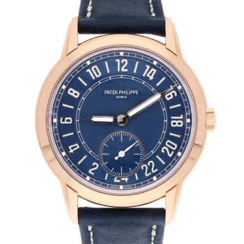 Patek Philippe Complications 5224R-001 Blue Dial Rose Gold Watch New 2025 with Box and Papers – alternate view