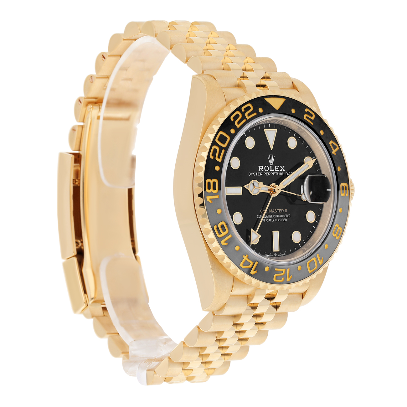 Rolex GMT-Master 40mm Jubilee 126718GRNR-0001 Yellow Gold Watch Black Dial 2025