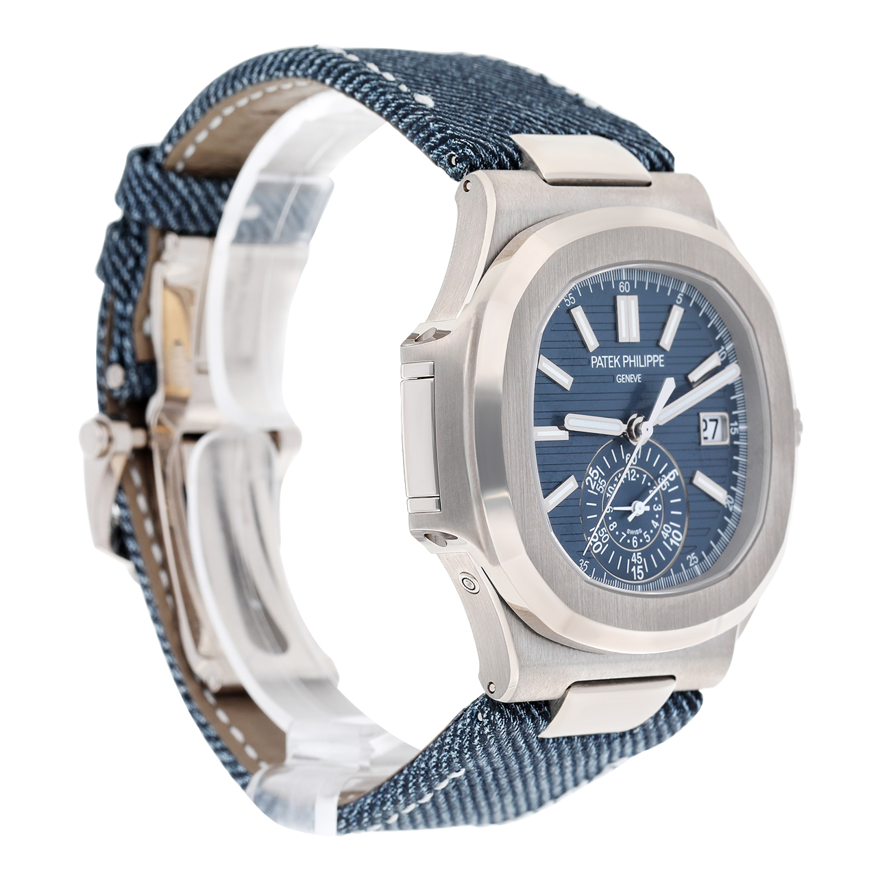 Patek Philippe Nautilus 5980/60G-001 Opaline blue-gray Dial White gold Watch