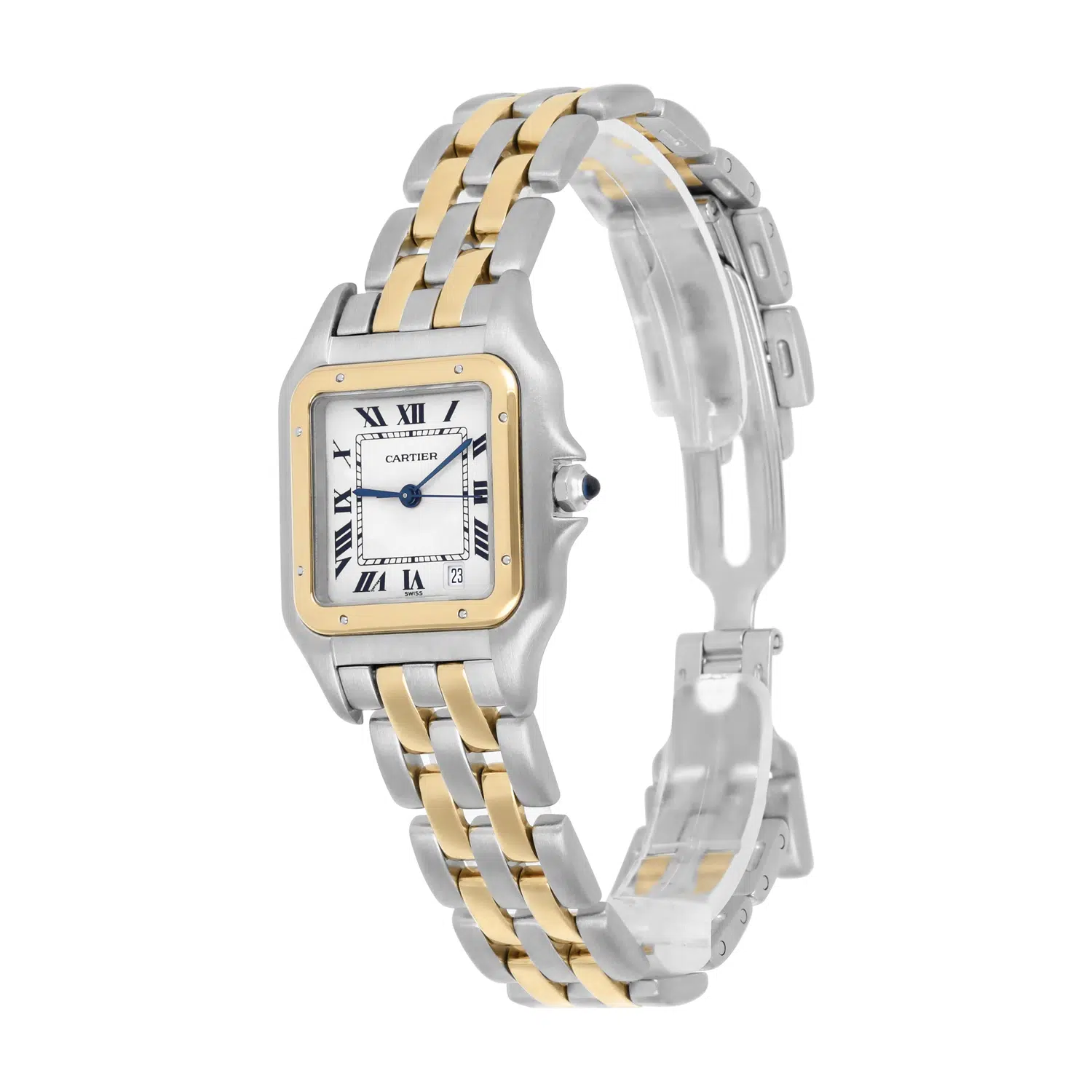 Cartier Panthère W25028B8 Silver Dial 18k Yellow Gold And Stainless Steel Watch – image 4