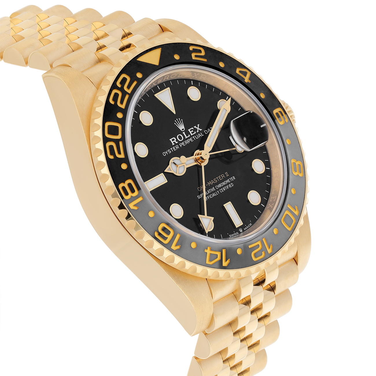 Rolex GMT-Master 40mm Jubilee 126718GRNR-0001 Yellow Gold Watch Black Dial 2025