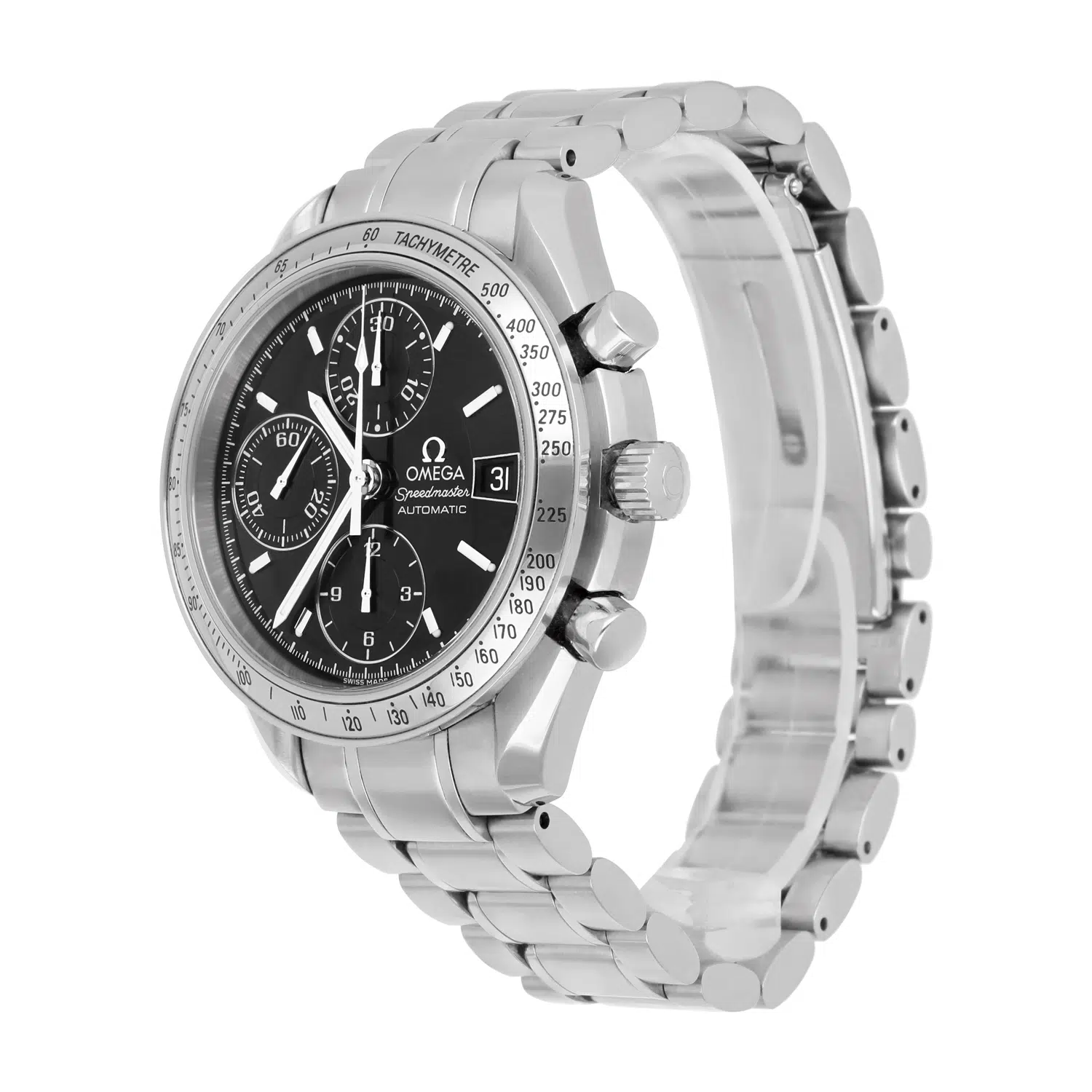 Omega Speedmaster Chronograph 3513.50.00 Black Dial Stainless Steel Watch – image 4