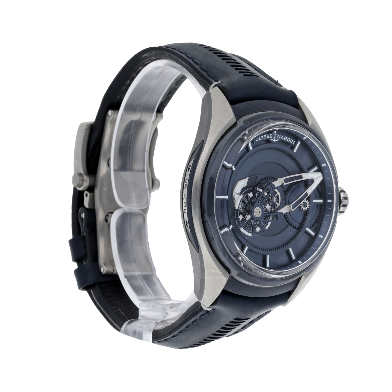 Ulysse Nardin 2303-270/03 Freak X Ti Blue Dial Lather Strap Watch