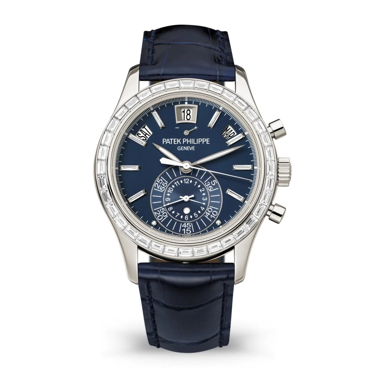 Patek Philippe Complications 5961P-001 Matte blue opaline Dial Platinum- Self-winding Watch