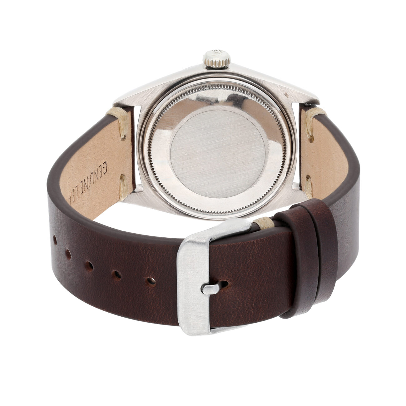 Rolex Day-Date 1803 36mm 18K White Gold Fluted Bezel Silver Dial Watch