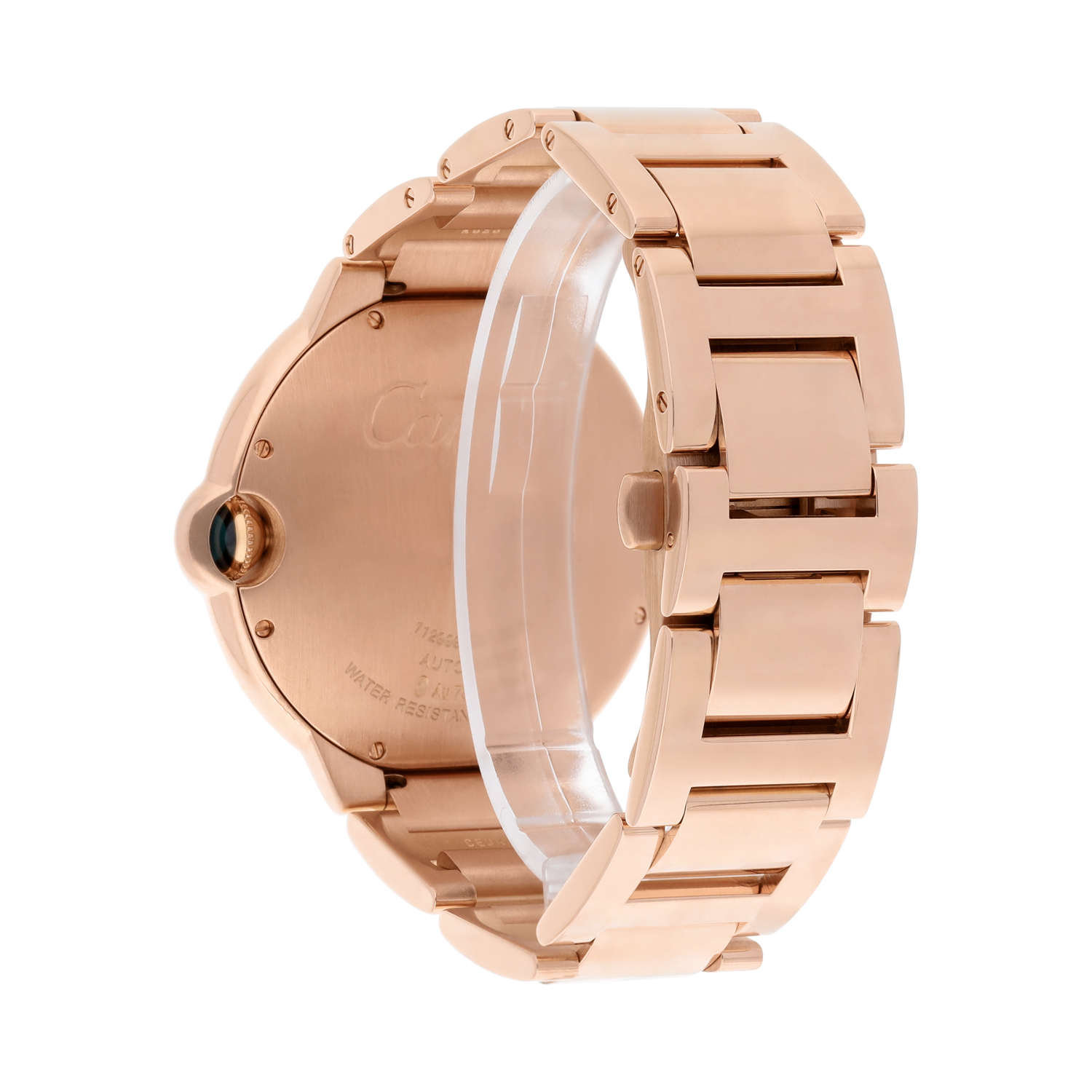 Cartier Ballon Bleu WE9008Z3 Rose Gold Silver Opaline Dial 42mm Watch - 2011 - Image 7