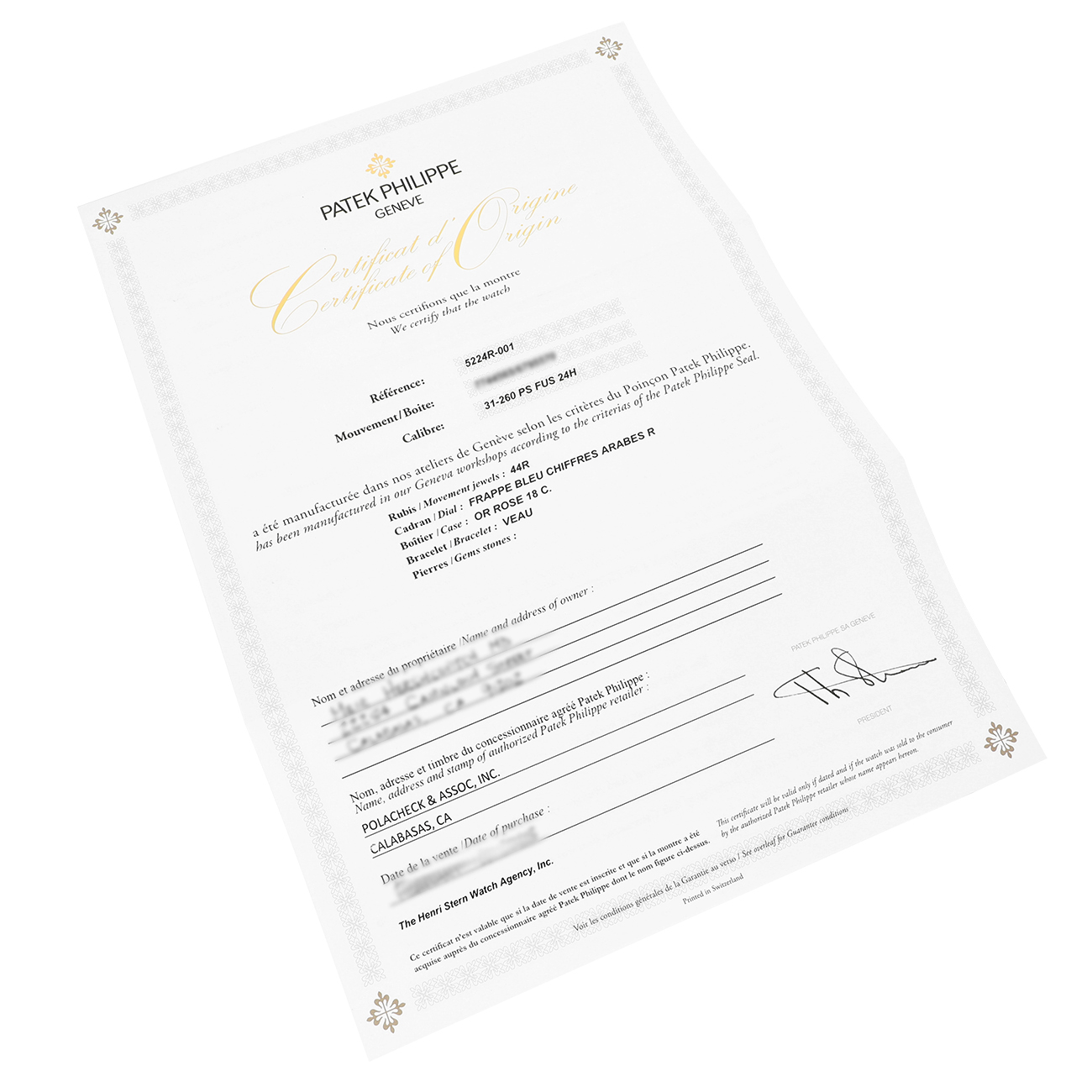 Patek Philippe Complications 5224R-001 Blue Dial Rose Gold Watch New 2025 with Box and Papers