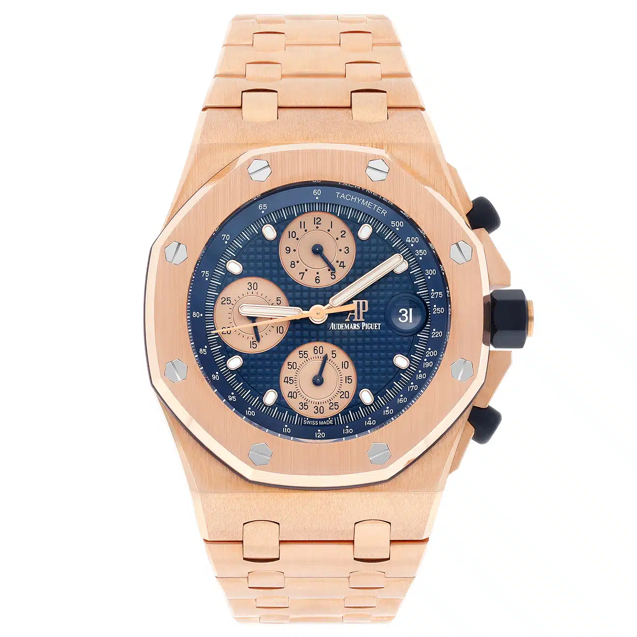 Audemars Piguet Royal Oak Offshore 26238OR rose gold chronograph, dial detail