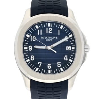 Patek Philippe Aquanaut 5168G-001 white gold watch, dial detail