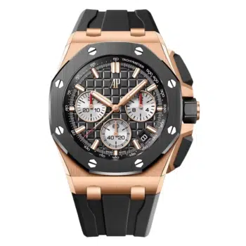 Audemars Piguet Royal Oak Offshore 26420RO 43mm chronograph, black dial, rubber strap
