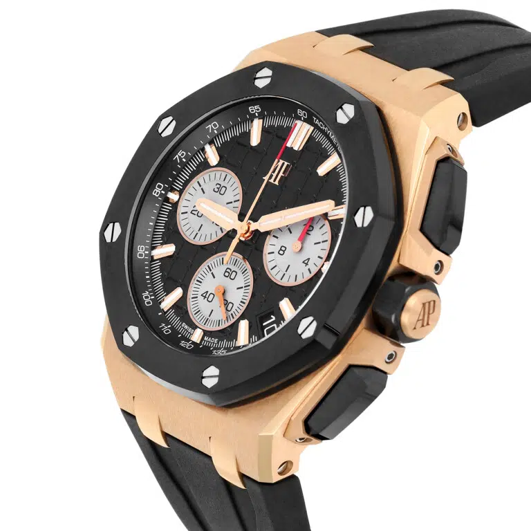 Audemars Piguet Royal Oak Offshore 26420RO.OO.A002CA.01 43mm Selfwinding Chronograph Black Dial Rubber Strap Watch – image 7
