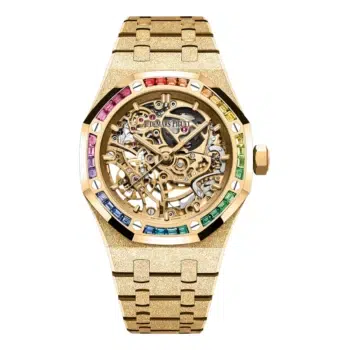Audemars Piguet Royal Oak 15468BA.YG.1259BA.01-B Frosted Gold Double Skeletonized Balance Wheel