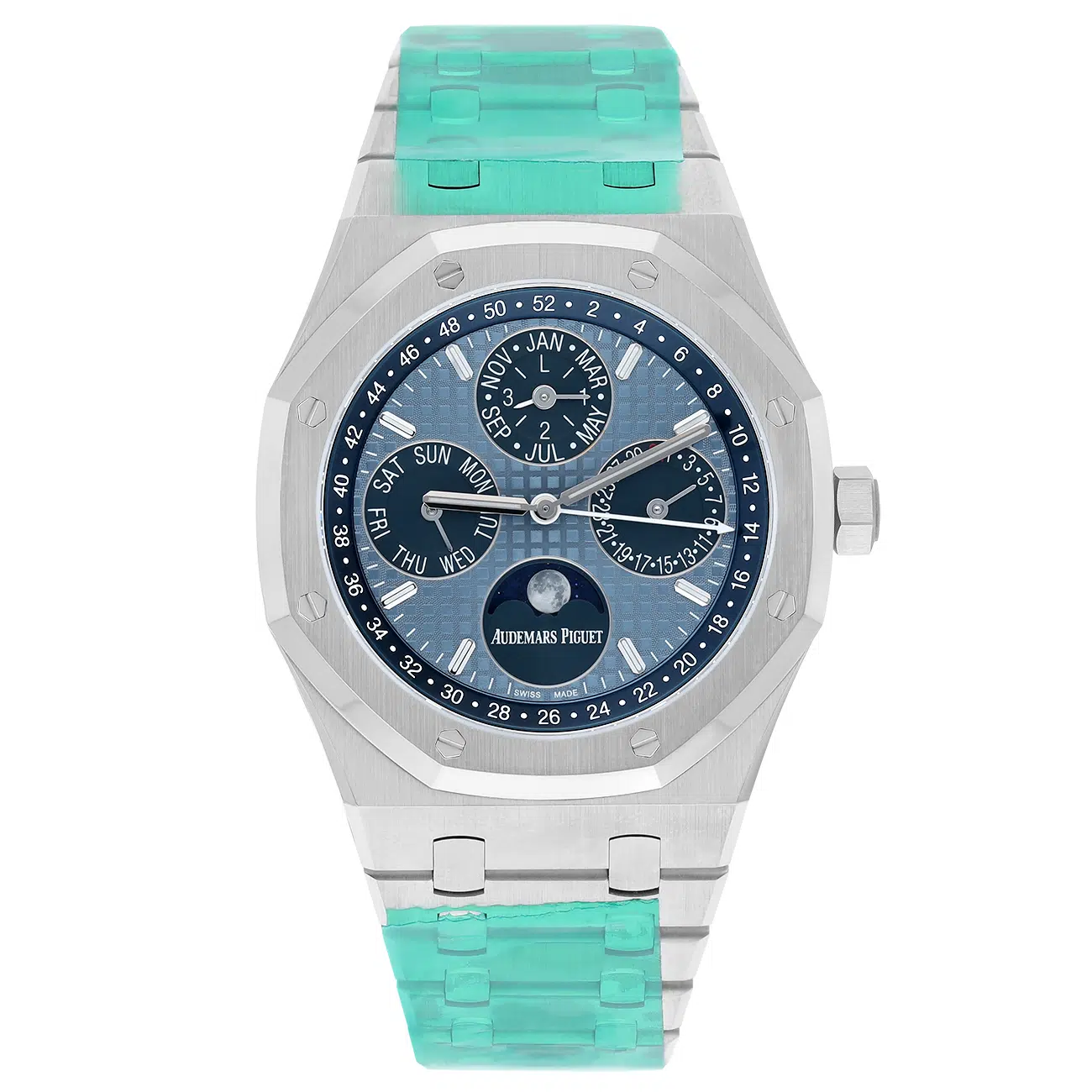 Audemars Piguet Royal Oak  Perpetual Calendar 26574ST.OO.1220ST.03 Ice Blue Dial Stainless Steel Watch