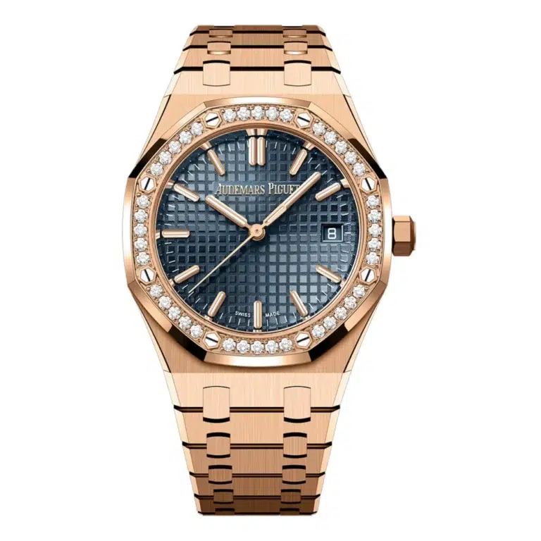 Audemars Piguet Royal Oak 77451OR.ZZ.1361OR.04 Blue Dial Diamond Bezel Automatic