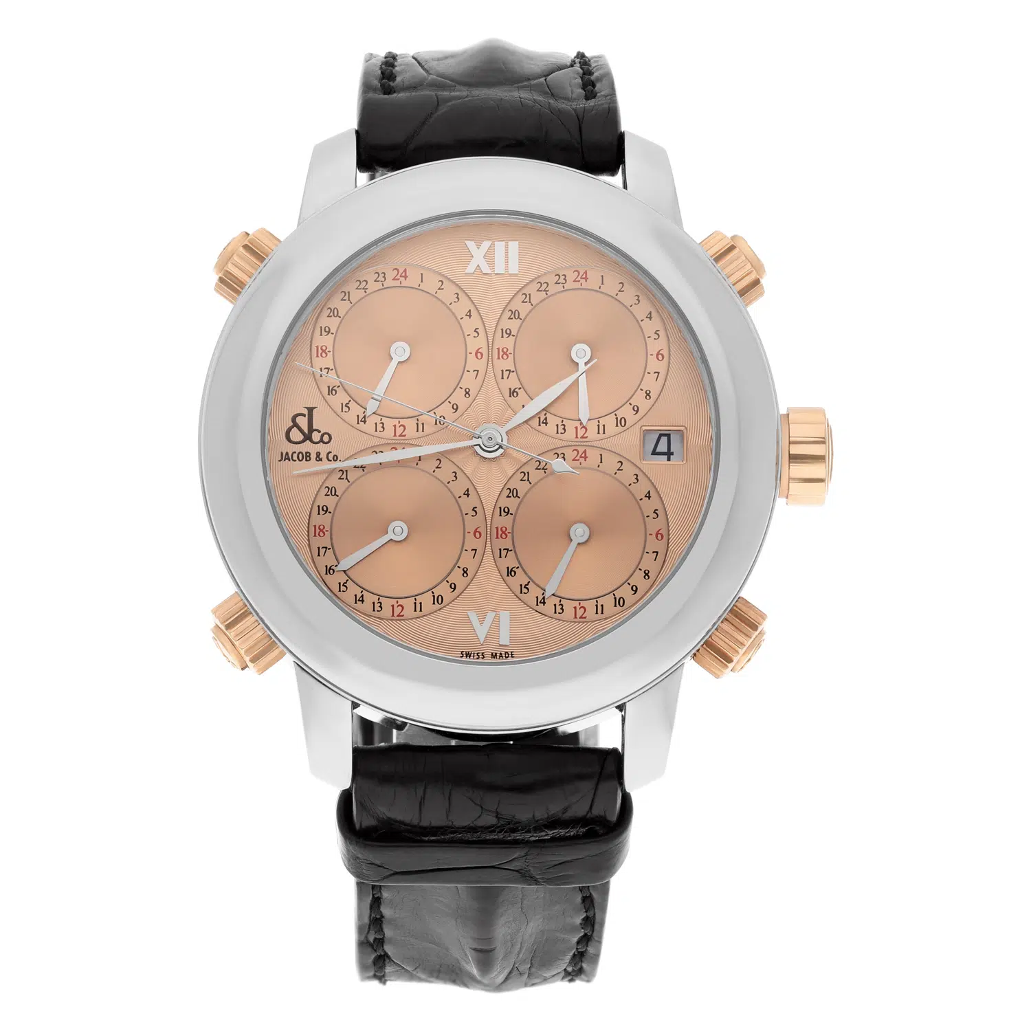 Jacob & Co H-24 SSC Company Five Time Zone Automatic Stainless Steel Watch