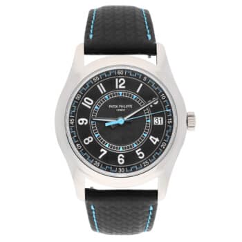 Patek Philippe Calatrava 6007G-011 Black Dial White Gold