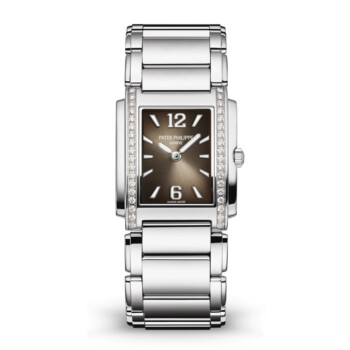 Patek Philippe Twenty-4 4910/1200A-010 stainless steel watch, grey sunburst dial