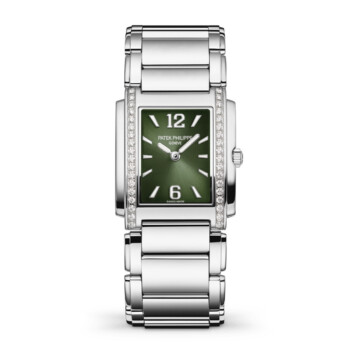 Patek Philippe Twenty-4 4910/1200A-011 Olive Green Sunburst Dial Stainless Steel Watch
