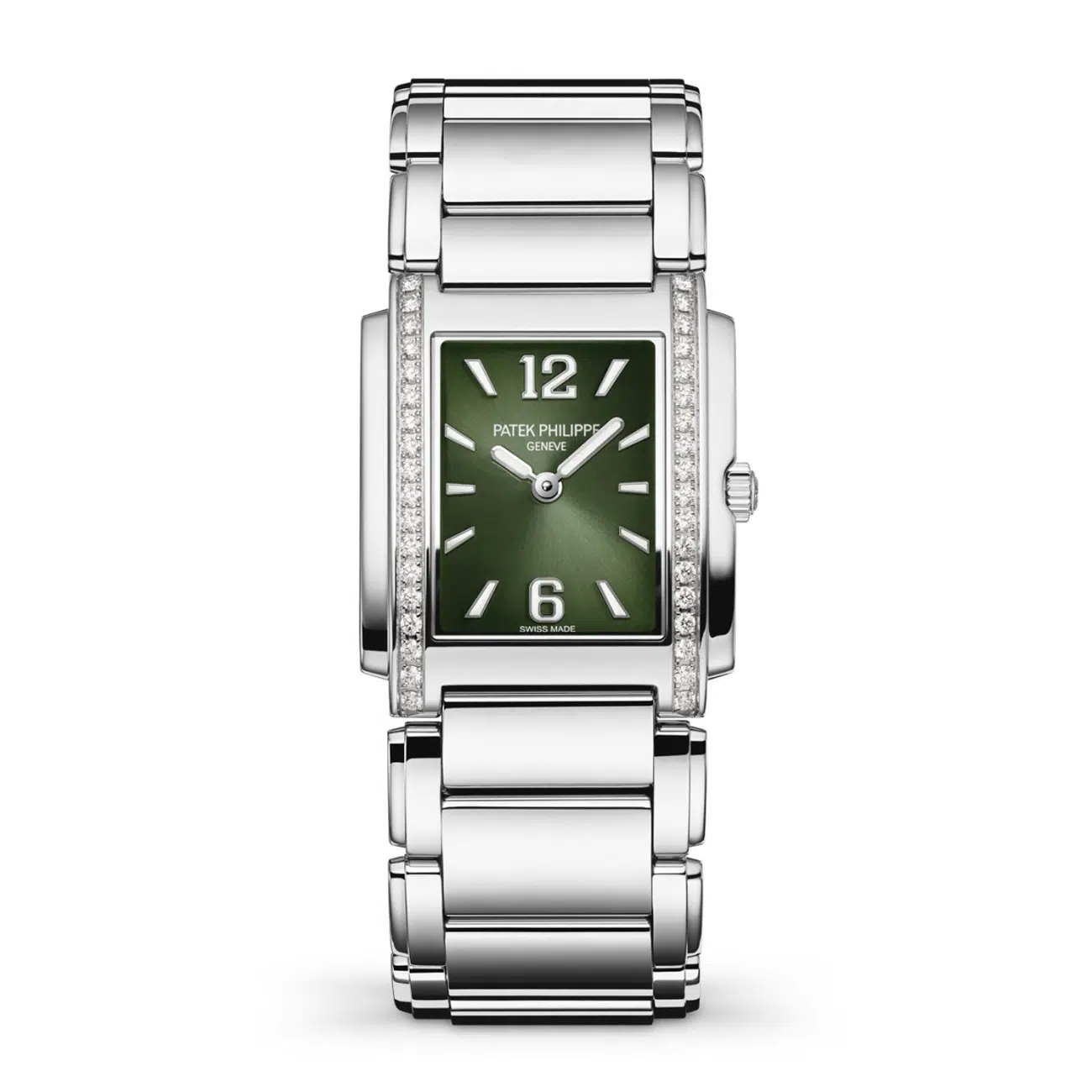 Patek Philippe Twenty-4 4910/1200A-011 Olive Green Sunburst Dial Stainless Steel Watch