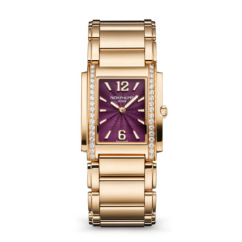 Patek Philippe Twenty-4 4910/1201R-010 Purple Dial Rose Gold Watch