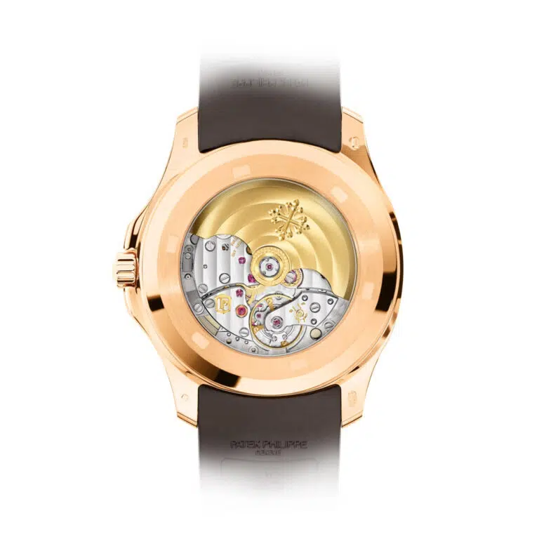 Patek Philippe Aquanaut 5167R-001 rose gold watch, dial detail