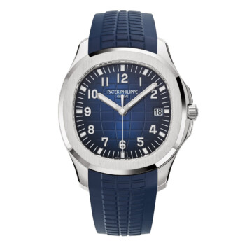 Patek Philippe Aquanaut 5168G-001 white gold watch, blue embossed dial