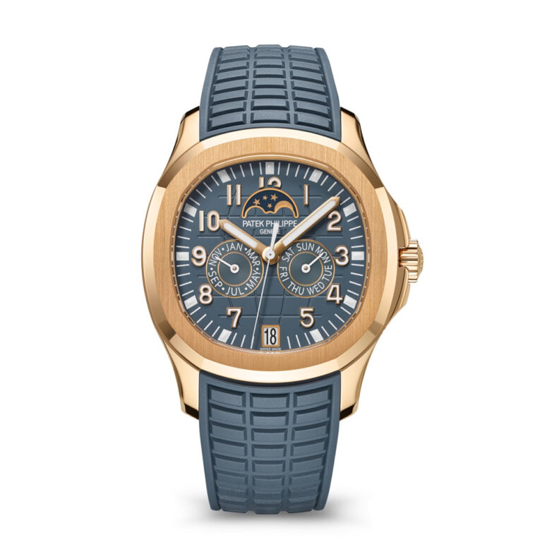 Patek Philippe Aquanaut 5261R-001 rose gold watch, blue-gray dial