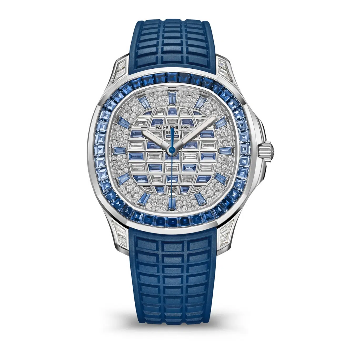 Patek Philippe Aquanaut 5268/461G-001 Baguette-cut diamonds and Sapphires Dial White Gold